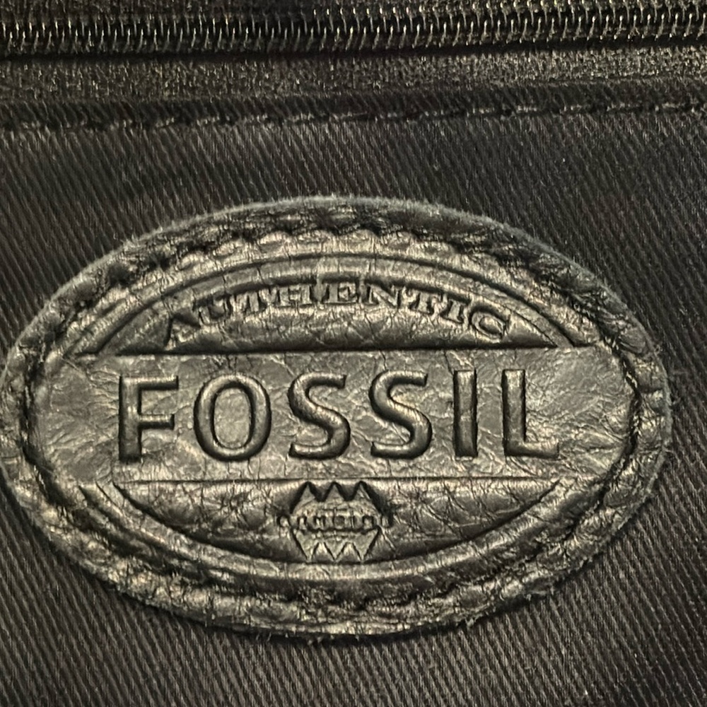 FOSSIL BUCKET HOBO TOTE Leather Tri-Color EUC & Strap Crossbody 2-Way Bag Boho - Picture 13 of 17